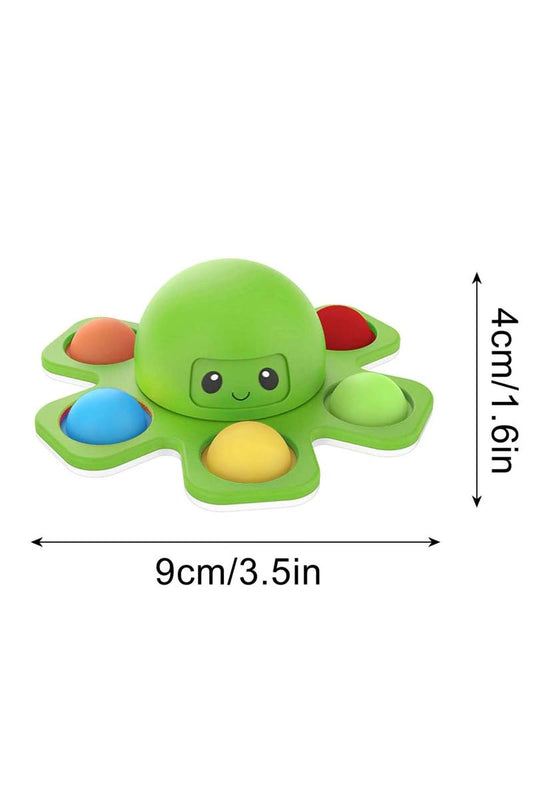 Face-Changing Octopus Spinner Toys, Finger Spinner+Pop Bubble 3-in-1 Fidget Toys, Effective Anti-Anxiety Sensory Fidget Spinner, Good Gift for Kids