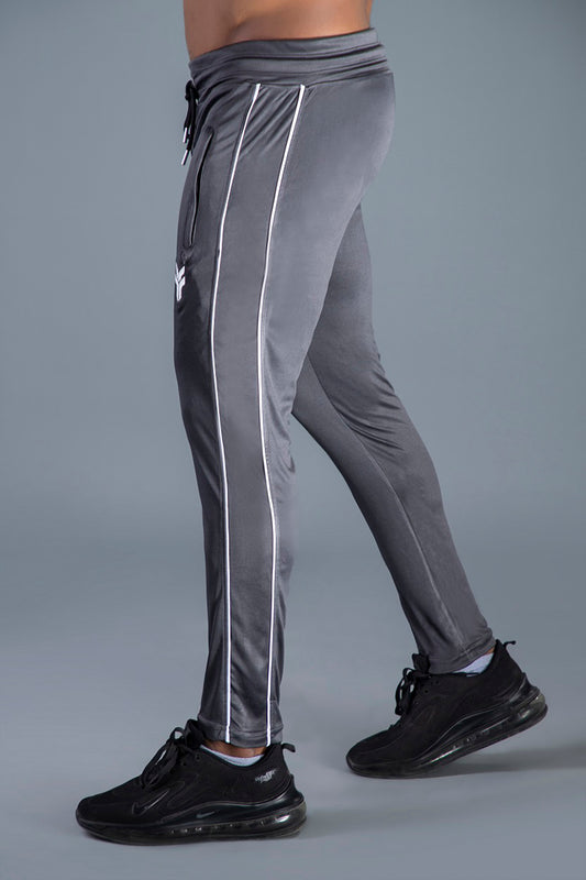 Grey Dry Fit Trouser with Side Piping