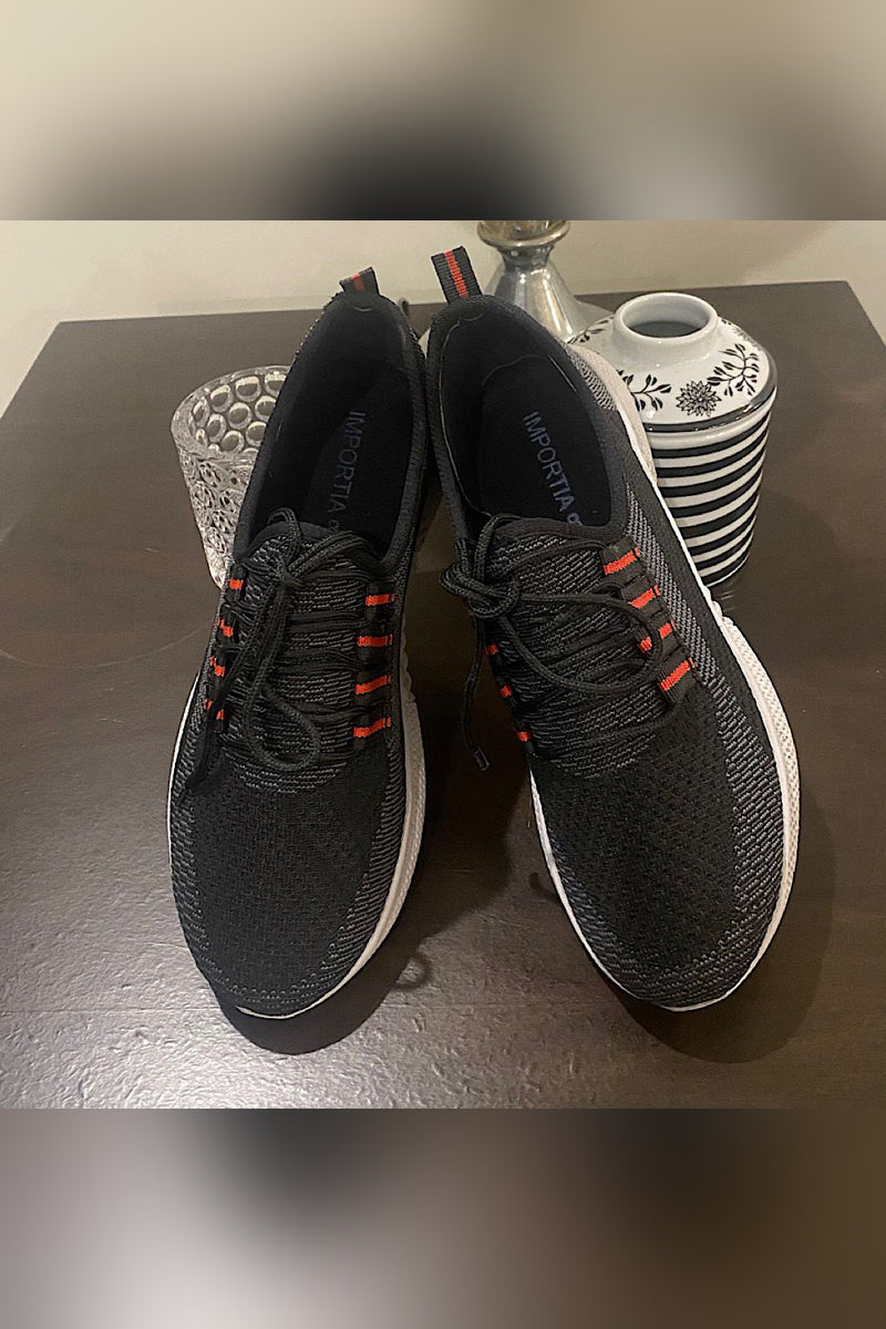 Black Fly Knit Sneakers