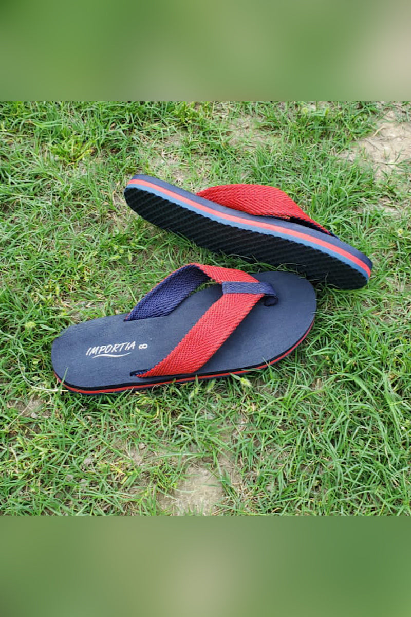 Red And Blue Flipflops