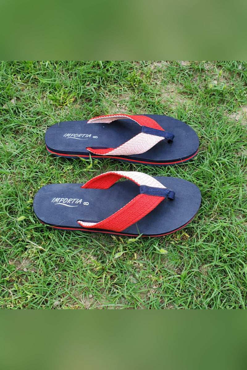 Red And White Flipflops