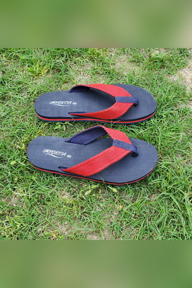 Red And Blue Flipflops