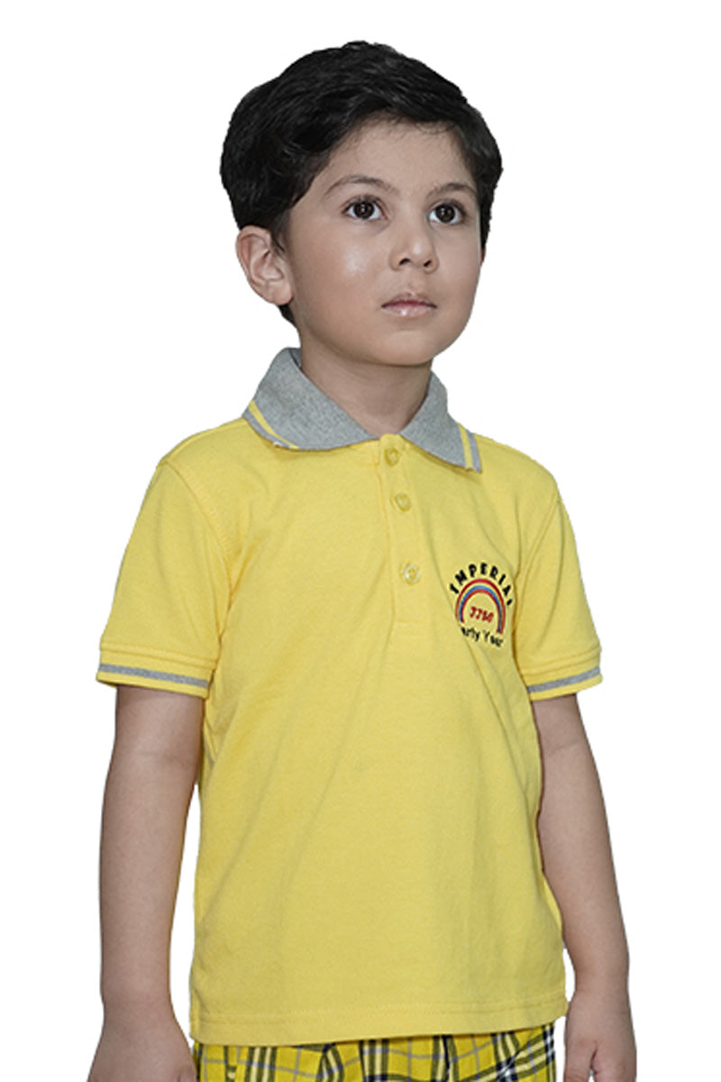 Polo Shirt Yellow With Logo H/S For Boys