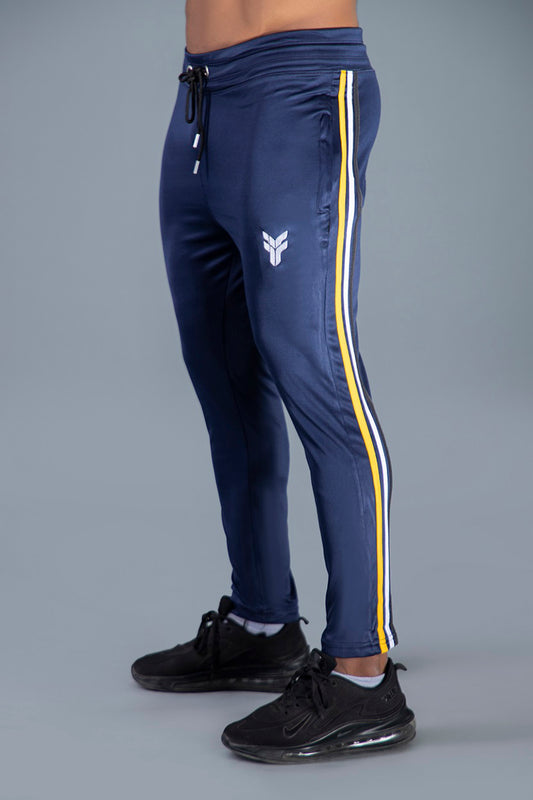 Navy Dry Fit Trouser with Three Stripes