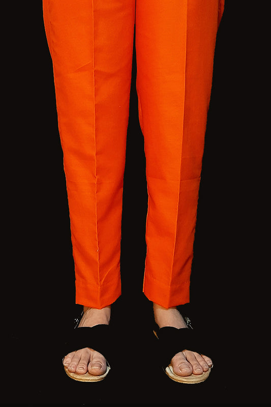 Plain Trouser Pant - Cotton - Orange - ZT116