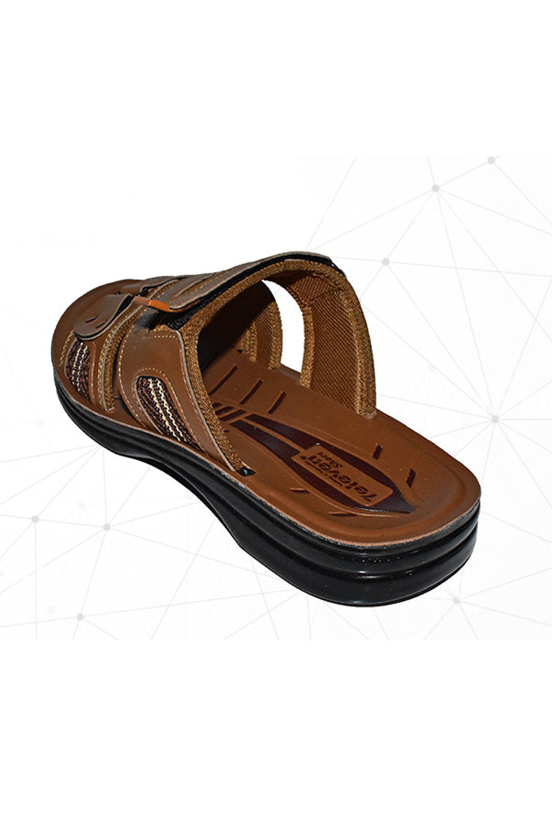 Men Fashion Front Chip Style Foot Wear Chappal - Brown