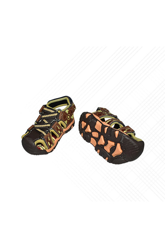 Zikzak Style Sandal For Boys - Brown