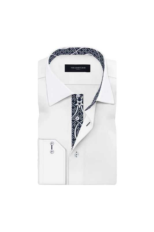 Men's White Plain Regular Fit Formal Shirt